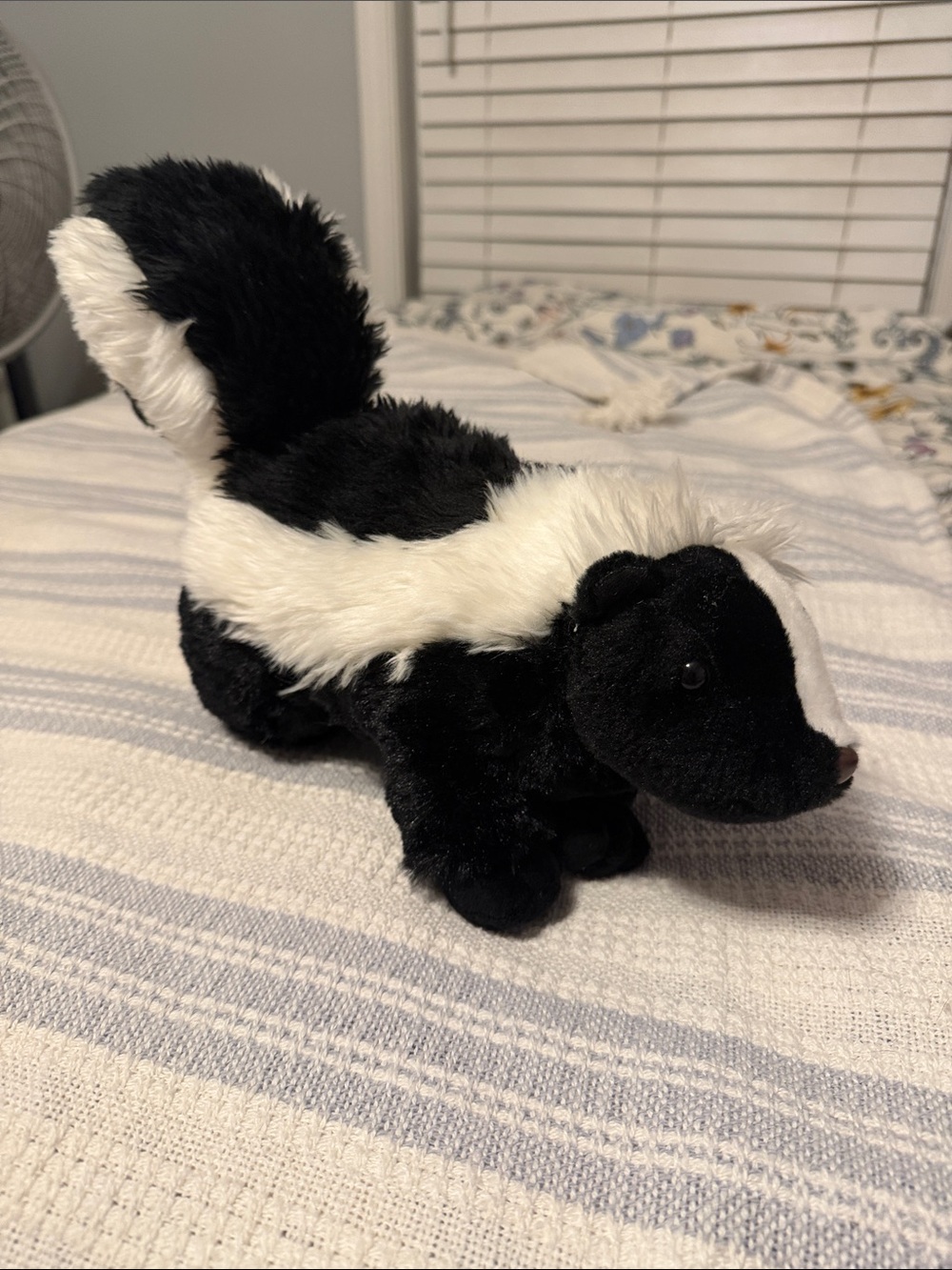 Cuddly Black & White Skunk Plush Toy - Soft Stuffed Animal